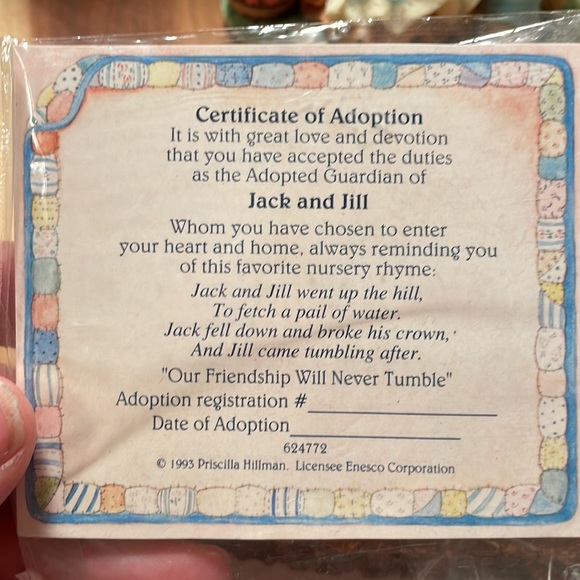 Cherished teddies collectibles. Jack and Jill. - Picture 6 of 6